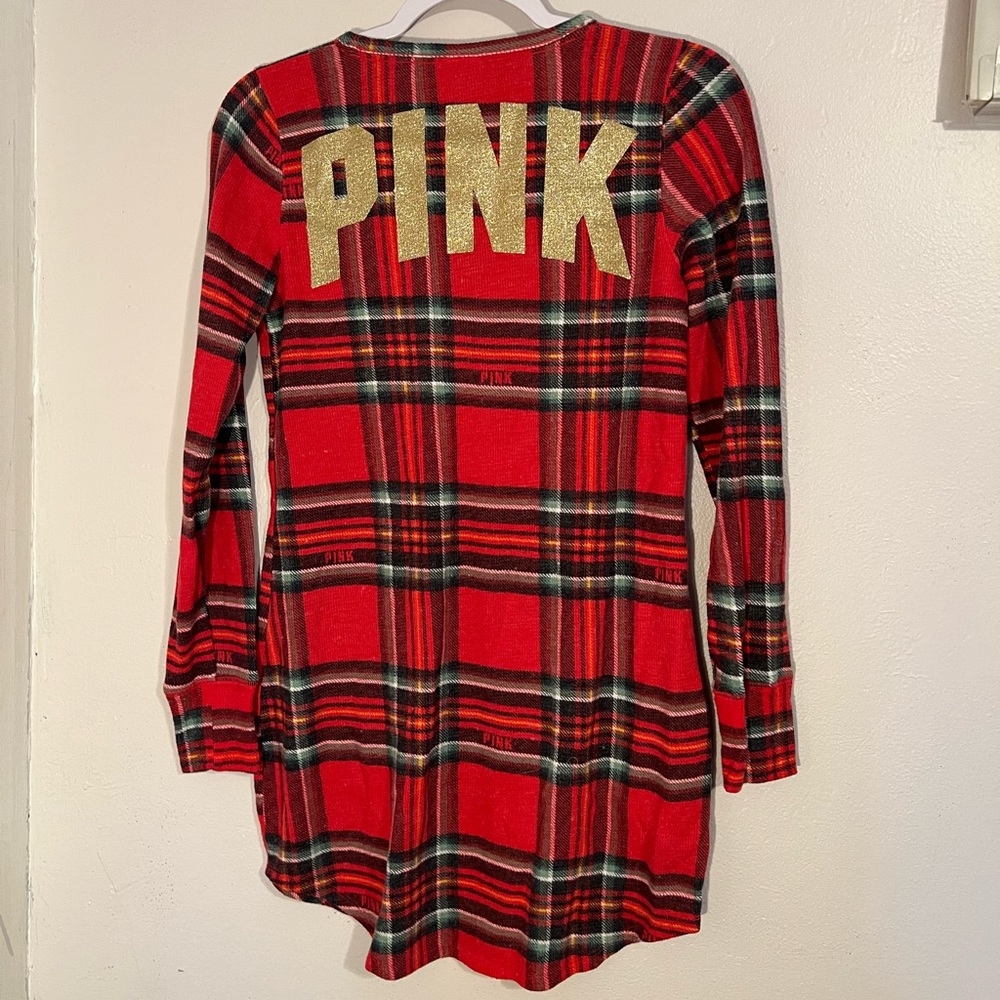 PINK Victoria’s Secret Plaid Nightgown ❤️💚